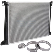 Radiator 13167 w/ 4x Universal Oil Hose Clamps For 2007-16 Mini Cooper 1.6L l4