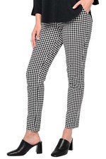 Denim  Co. Duo Stretch Any Day Slim Straight Pant Black/White Hndsth