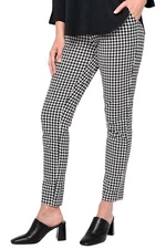 Denim & Co. Duo Stretch Any Day Slim Straight Pant Black/White Hndsth