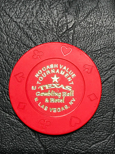 $5 TEXAS GAMBLING HALL NCV LAS VEGAS NEVADA GAMBLING CASINO POKER CHIP