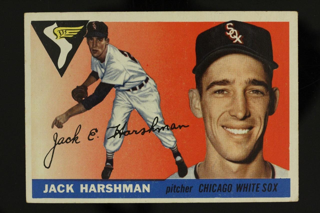 Vintage BASEBALL Card TOPPS 1955 104 JACK HARSHMAN Pitcher CHICAGO