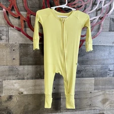 Big Dreams Little Jammies Baby Bamboo Clothes SZ 3-6M Convertible Zipper Romper