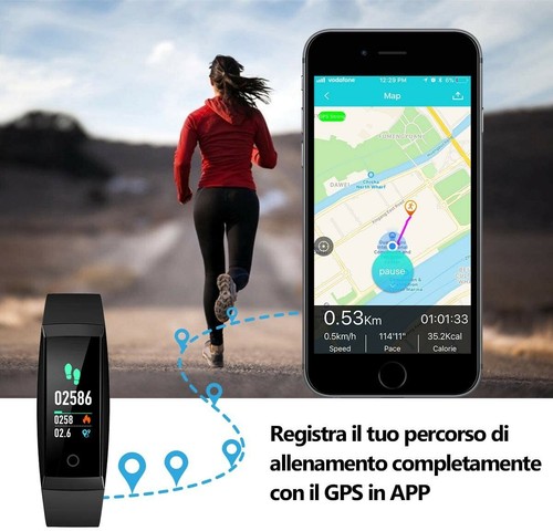 Smartwatch Bracciale Orologio OLED Cardiofrequenzimetro Fitness 2021 bluetooth - Foto 7 di 7