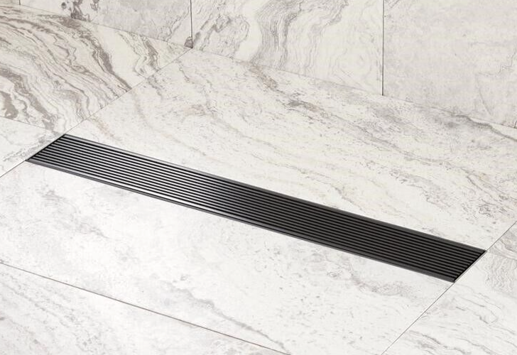 Carmen Linear Shower Drain, 3 3/8" x 28", Matte Black, ZA3H0628MBC eBay