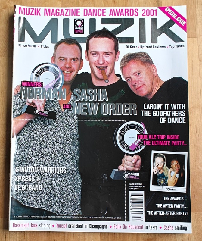 Muzik Magazine No.79 December 2001 Sasha, Norman, New Order - US Seller!