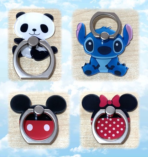 MOBILE PHONE RING HOLDER STAND MINNIE MICKEY STITCH ANGEL PANDA - Picture 2 of 14