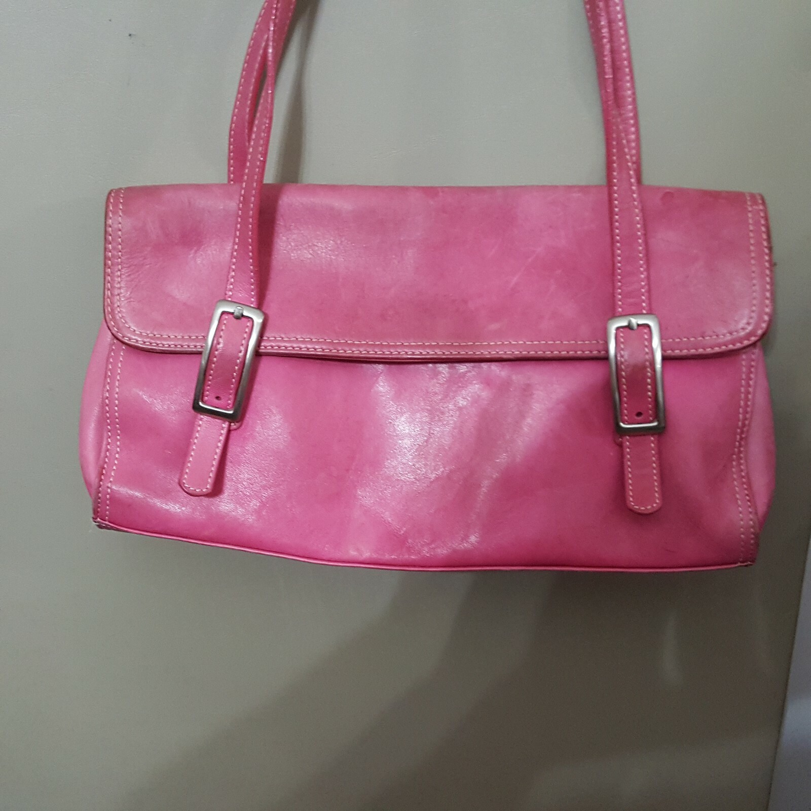 Tignanello Pink Handbag purse shoulder bag tote satchel eBay
