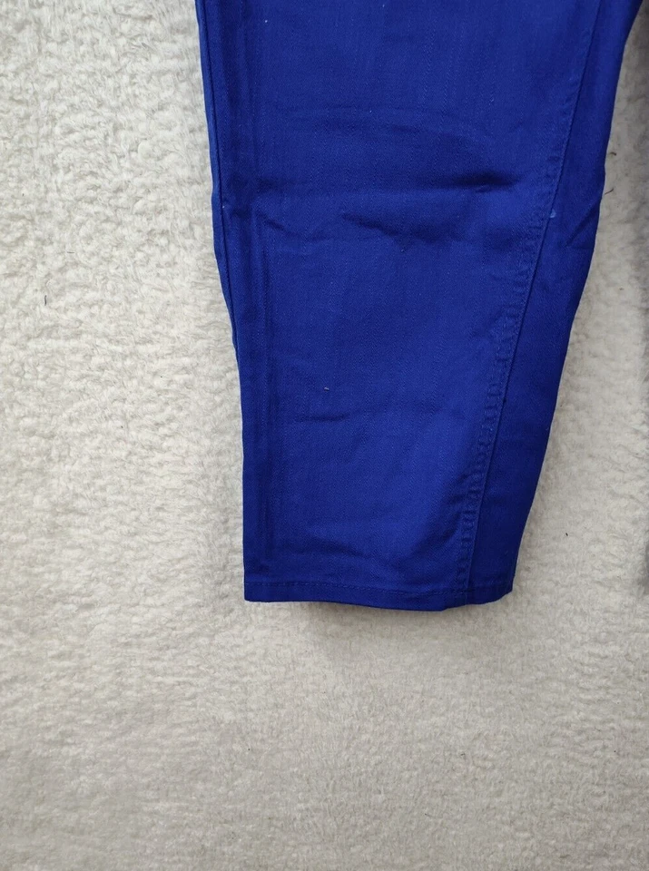 Pantalones Cortos Ashley Stewart Mujer 12 Azul Mezcla Algodón Tiro Medio Bermudas Elastizadas Denim Foto 4 de 4