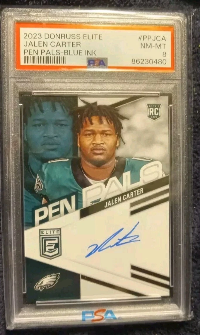 Jalen Carter Panini Donruss Elite Pen Pals #PPJCA Blue Ink