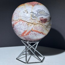 Bola de ágata loca mexicana natural 590 g espíritu bola de cristal decoración