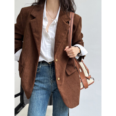 Brown Corduroy Suit Petite Corduroy Blazer Vintage Corduroy Suit