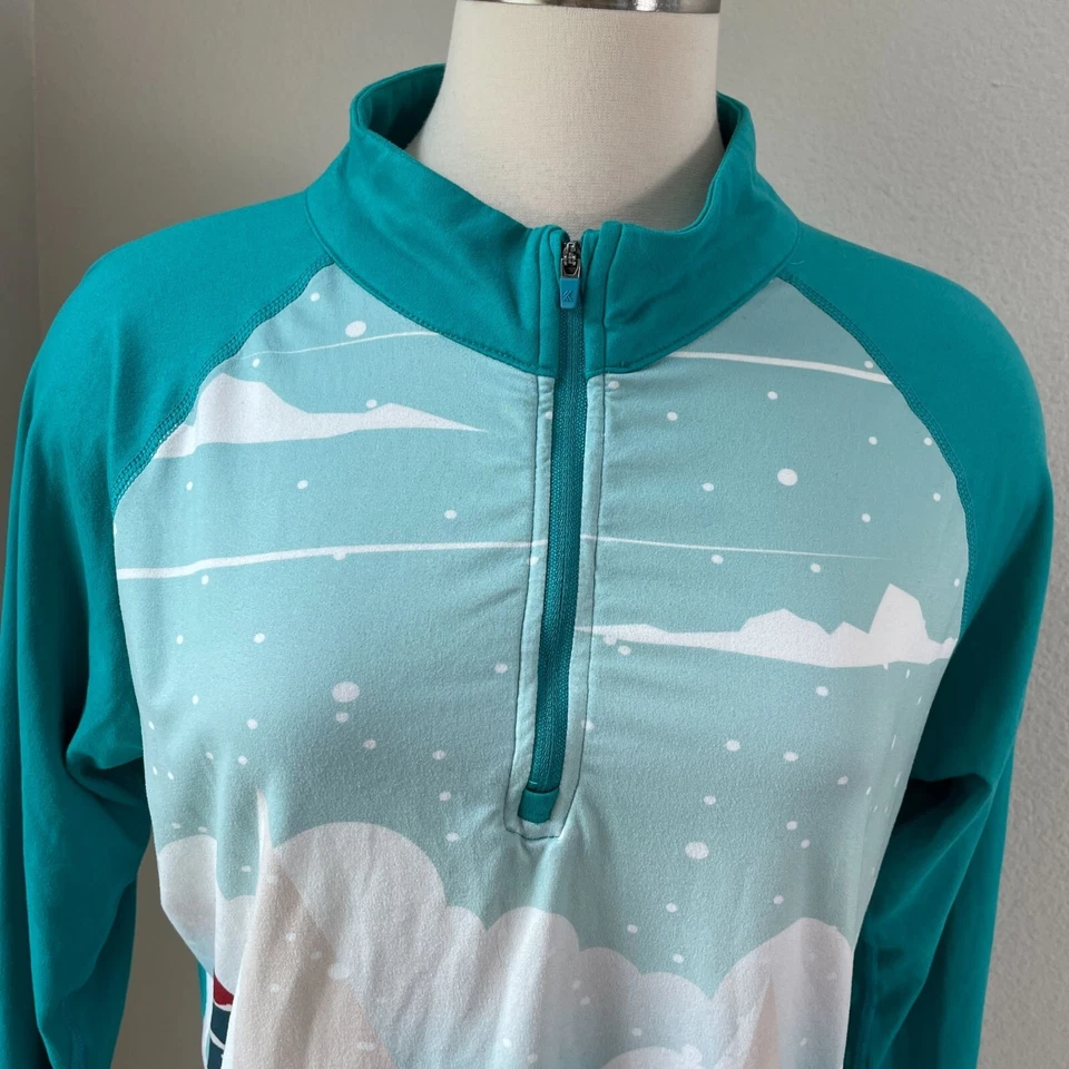 Pullover atlético KYODAN para mujer XL con cremallera de cuarto de esquí capa base manga larga Foto 2 de 4