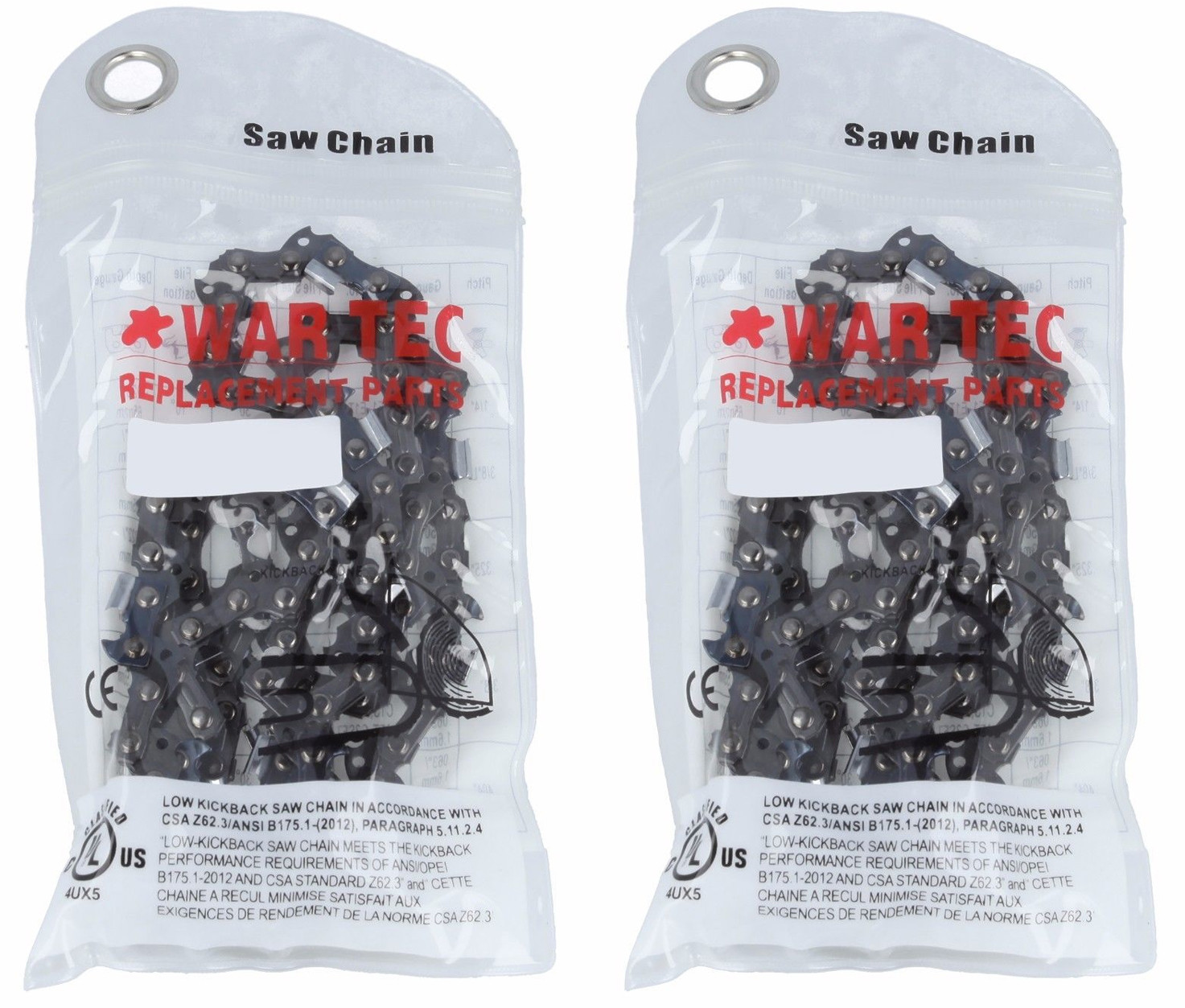 WAR TEC 10"" Chainsaw Chain Pack Of 2 Chains Fits Ryobi Pole Pruner Expand It