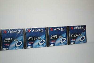 Verbatim Super Azo CD-R 700MB 52x High Speed 80min (Neu & Versiegelt).X4