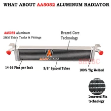 40MM Aluminum Radiator Fits Kitfox Rotax 532 582 618 670 2-Stroke ENGINE