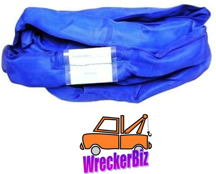 AutoHauler Supply 20 Ft Blue Round Lifting Sling - 21,200 Lb Vertical, 42,400 Lb Basket Capacity WLL (Working Load Limit) - View #3