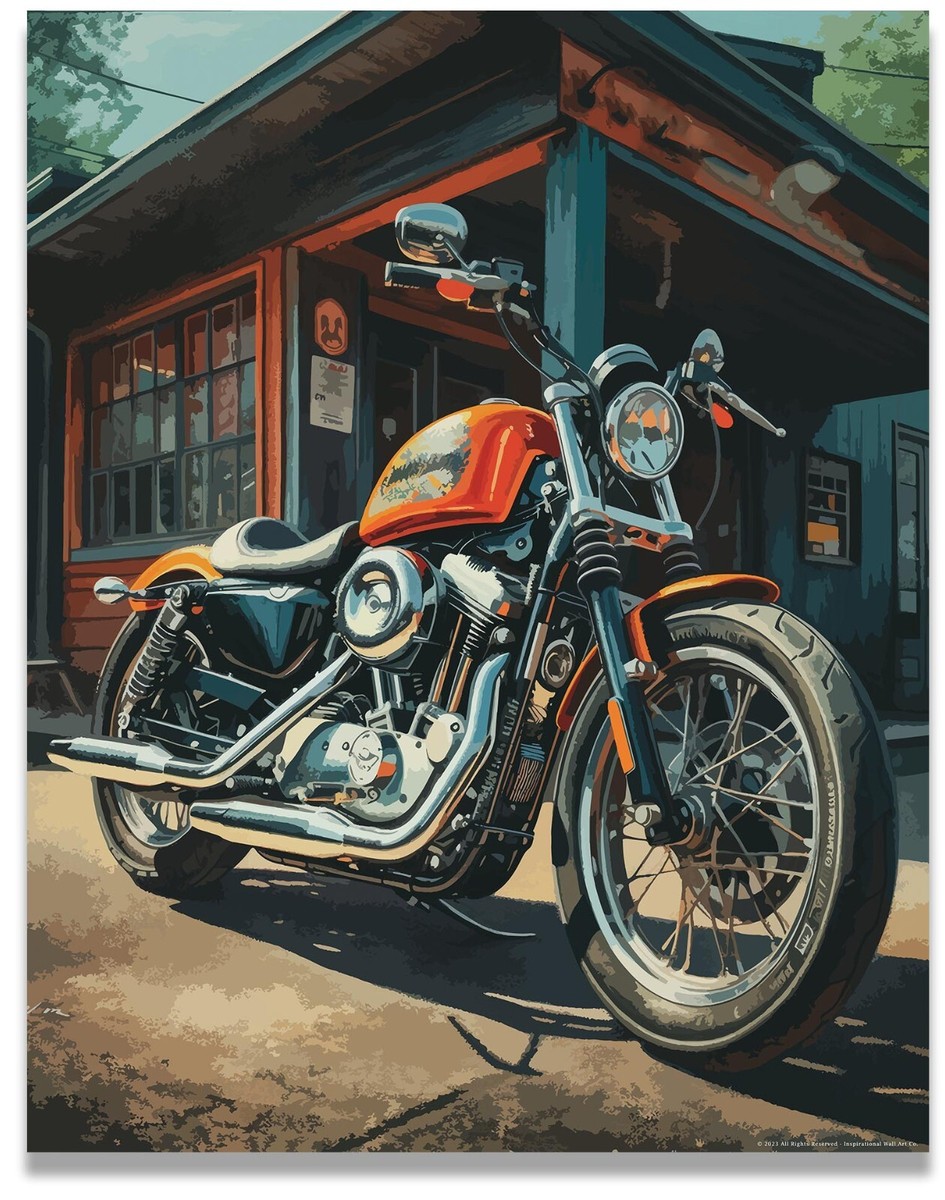 HARLEY DAVIDSON 初期スポーツスターとKモデルフォトアルバム Harley-Davidson Motorcycle 11x14 Wall Art | Harley Bike