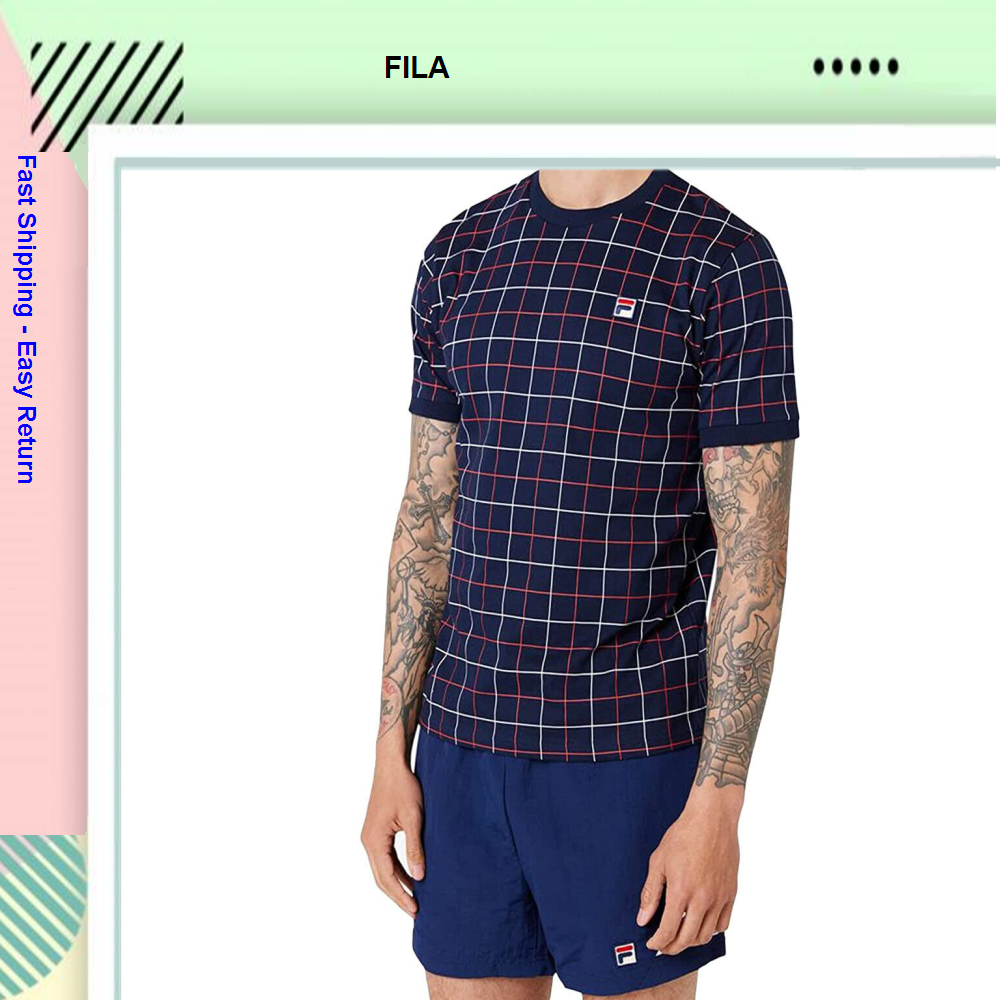 T shirt uomo Fila Casbian Crew FNVY FRED WHT S