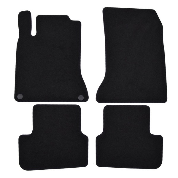 Velour FußMatten Automatten FüR Mercedes GLA X156 2013-2020 4-Tlg Schwarz-image