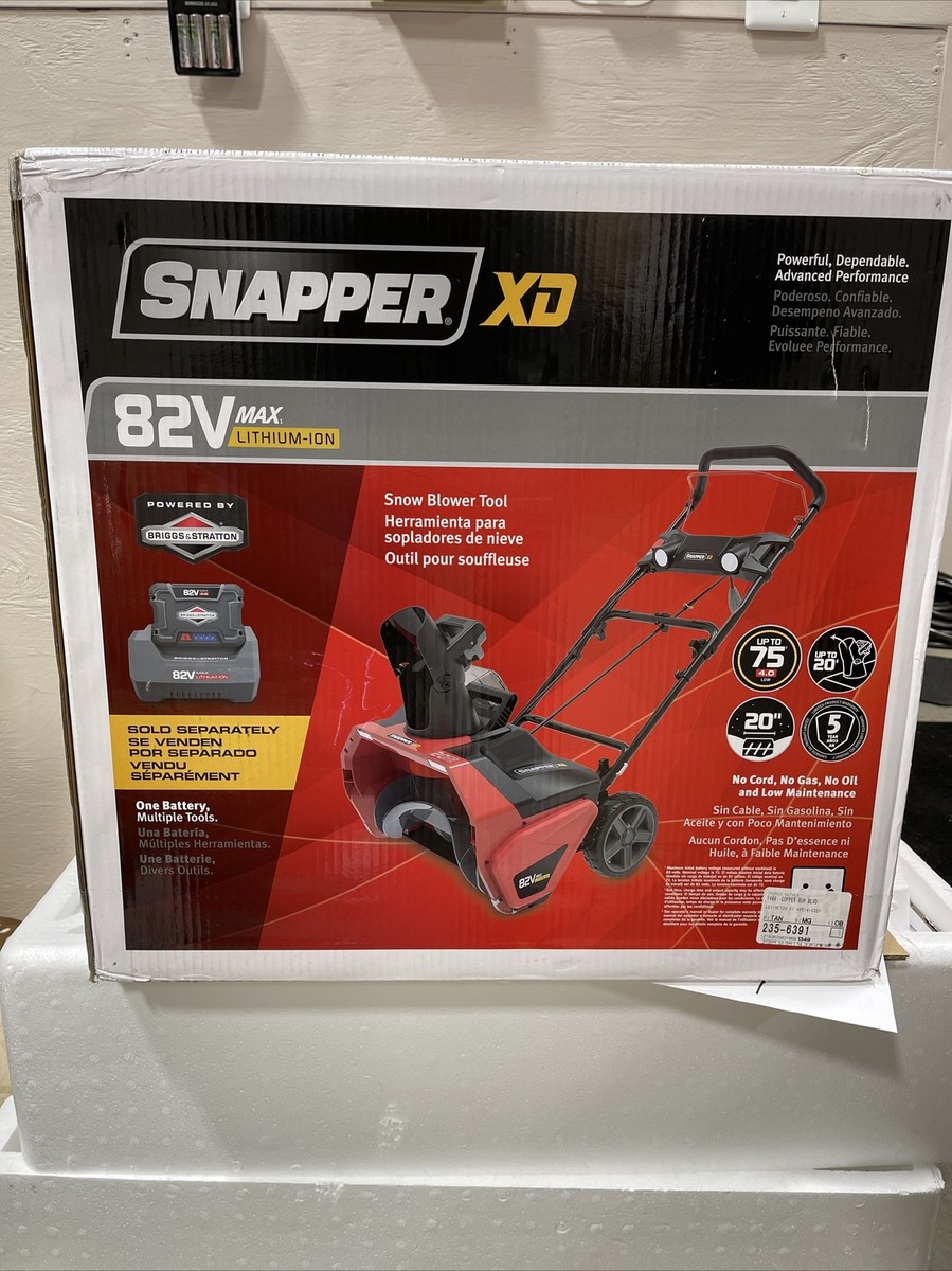 Snapper MAX XD 82 Volt Cordless Single-Stage Snow Blower Red