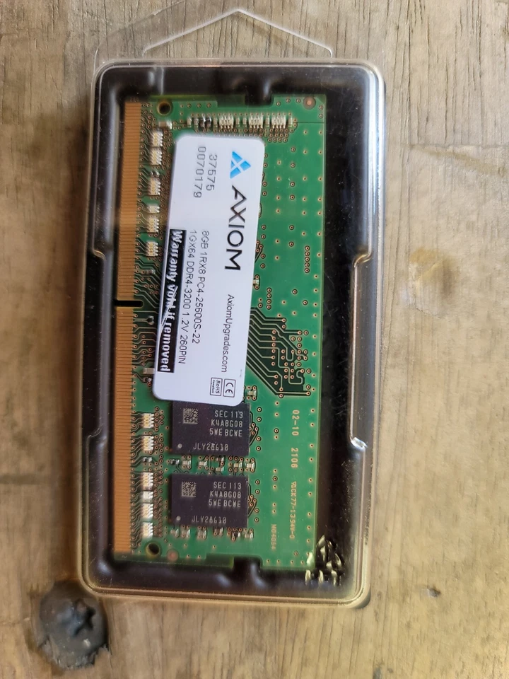 Memory Axiom 8GB DDR4-3200 SODIMM Lenovo - 4X70Z90846-AX 4X70Z90844, 4X71D09533 - Image 2 of 2