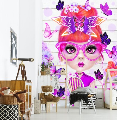 3D Lila Mädchen ZHUC96 Tapete Wandbild Fototapete Sheena Pike Ann