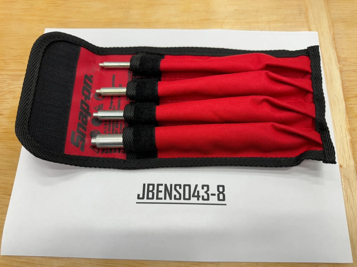 Snap on Tools USA NEW 4pc Air Hammer Roll Pin Punch Set in Pouch