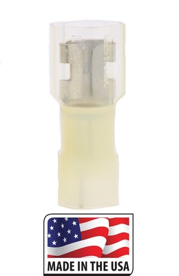 (100) 12-10 AWG QUICK DISCONNECTS NYLON (FEMALE) .250 1/4'' SPADE CONNECTOR