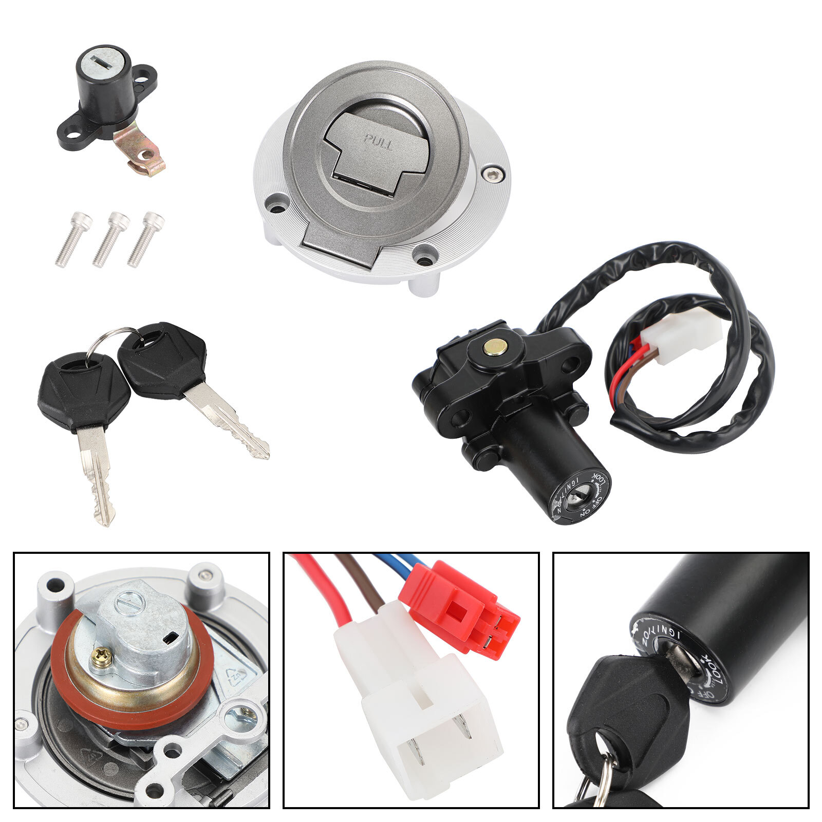 Ignition Switch Gas Cap Lock Set For Yamaha FJR 1300 FZ1 FZ6 FZ8 XJ 6