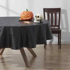 Way To Celebrate Halloween Spooky Skull Peva Tablecloth, Gothic Décor 70" Round