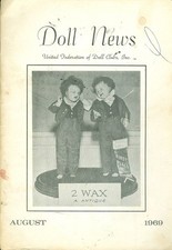 1969 Doll News Magazine United Federation of Doll Clubs August