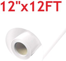 12"x12' White HTV Iron On Heat Transfer Vinyl Roll for T Shirt Cricut Silhouette