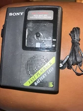 Sony Cassette Recorder Player TCM-S63 Fast Playback With Ear phones