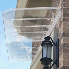3 PCS Outdoor Shade Patio Roof Rain Cove Door Canopy Transparent Awning Shelter