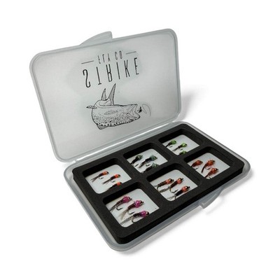 18 Piece Tungsten Beadhead Frenchie Assortment with Magnetic Fly Box- Strike Fly