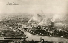 Dearborn, Michigan MI Ford Motor Comapny-Rouge Plant Original Vintage RPPC