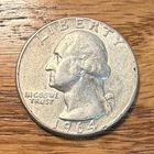 1964 Washington Quarter 25C 90% Silver Business Strike Philadelphia KM#164