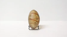 Ancien Shiva Lingam agate cornaline rubanée feuille d'or epoque indéterminée