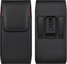 Leather Cell Phone Holster with Belt Clip Strong Magnetic Closure for Samsung Ga