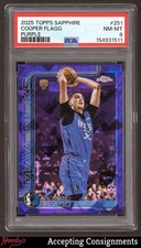 2025-26 Topps Chrome Sapphire Purple #251 Cooper Flagg ROOKIE RC 28/75 PSA 8