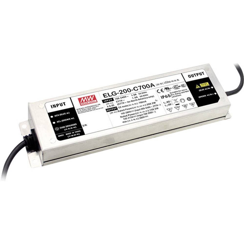 MEAN WELL ELG-200-48-3Y Driver de LED haut de gamme boîtier métal IP67