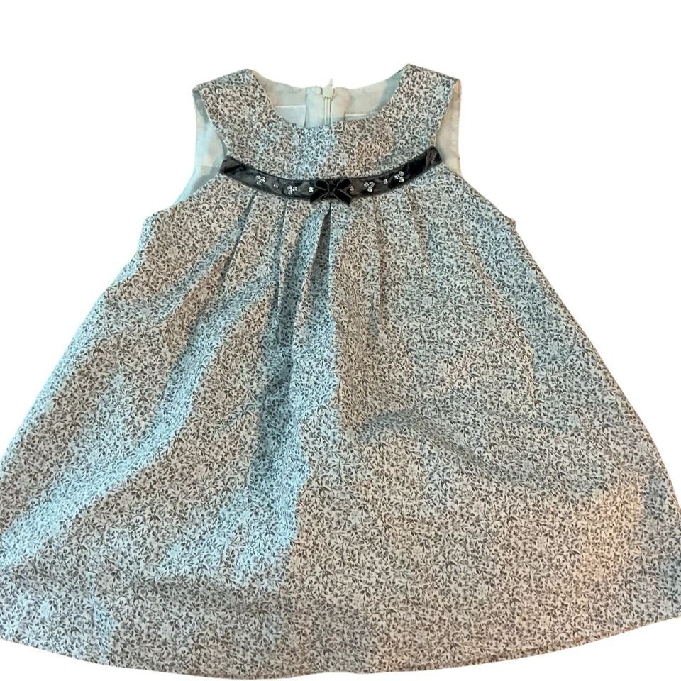Sarah Louise Bebé Niña 18 Meses Niño Plateado y Blanco Vestido Fiesta Vacaciones Foto 2 de 4