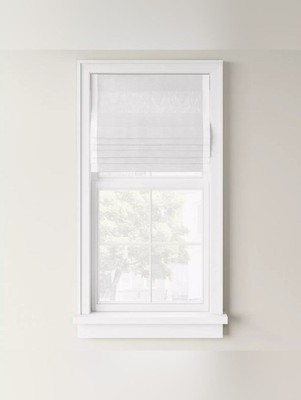 New In Box - Threshold -  23''x64'' Light Filtering Cordless Linen Blend  White