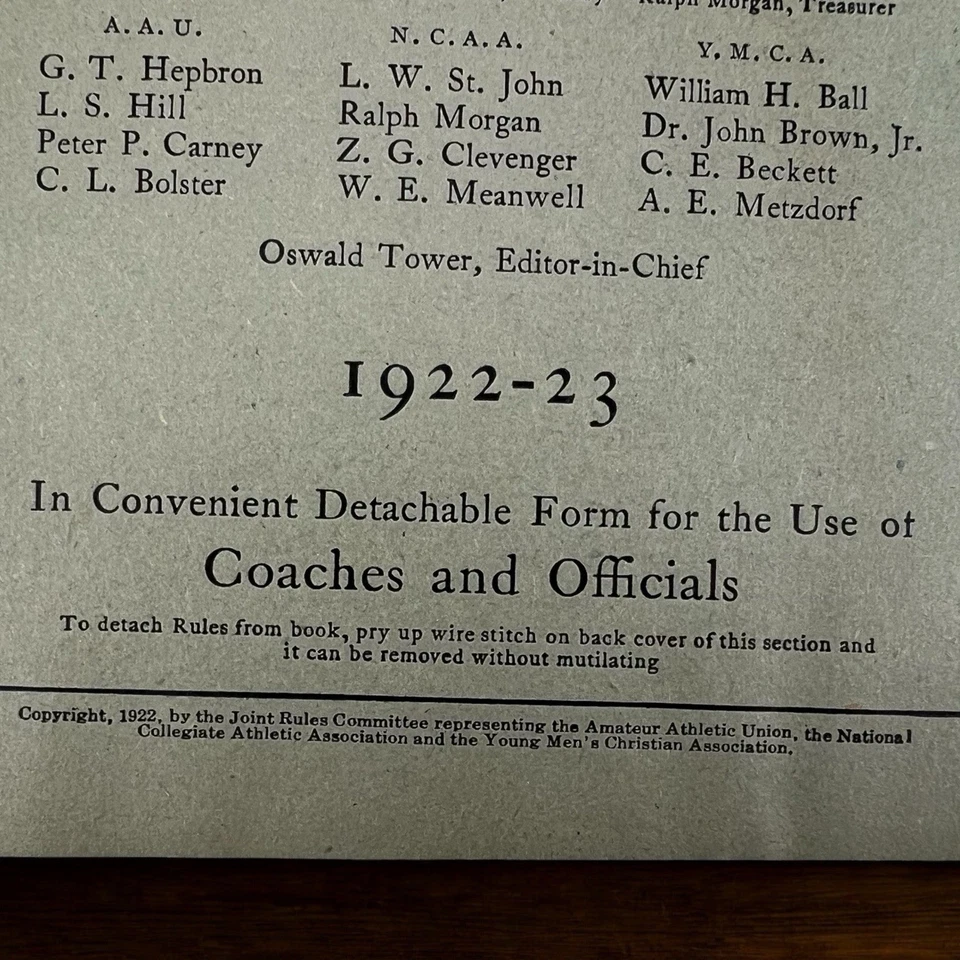 Rare vintage OFFICIAL BASKETBALL RULES 1922-1923 Pamphlet - Image 2 of 4