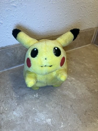 Pokemon Vintage Fat Pikachu Play-By-Play Plush 1999 8" Nintendo Stuffed Toy RARE