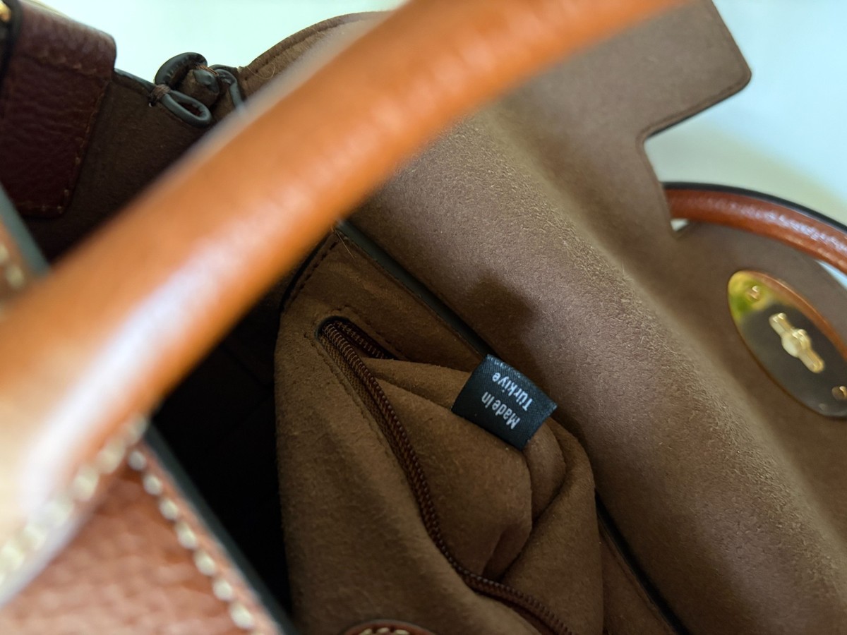 Mulberry Bayswater Satchel Leather 2Way Handbag Shoulder Brown