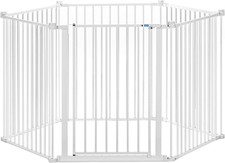 Carlson Convertible Pet Yard  Super Wide Dog Gate, Configurable Metal Pet Gate