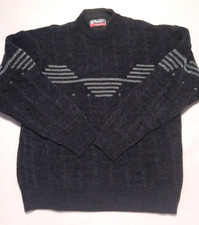 Report Collection Sweater Acrylic Black Long Sleeve Medium Ribbed Made in Turkey