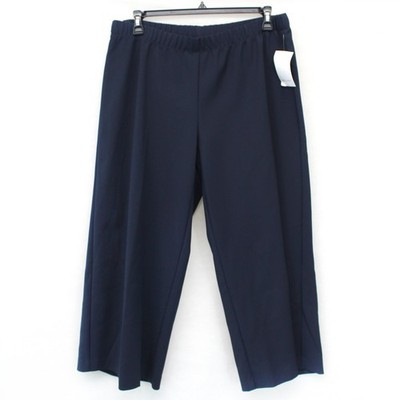 Karen Kane Plus lifestyle basics navy black stretchy cropped pants 1X