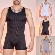 Bodysuits For Male Bodybuilders Featuring Trendy Stripe Patterns And Sleek Fits